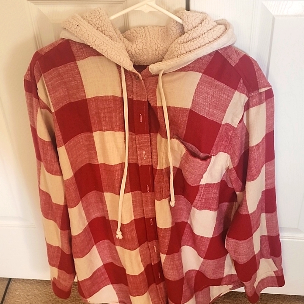 American Eagle flannel hoodie